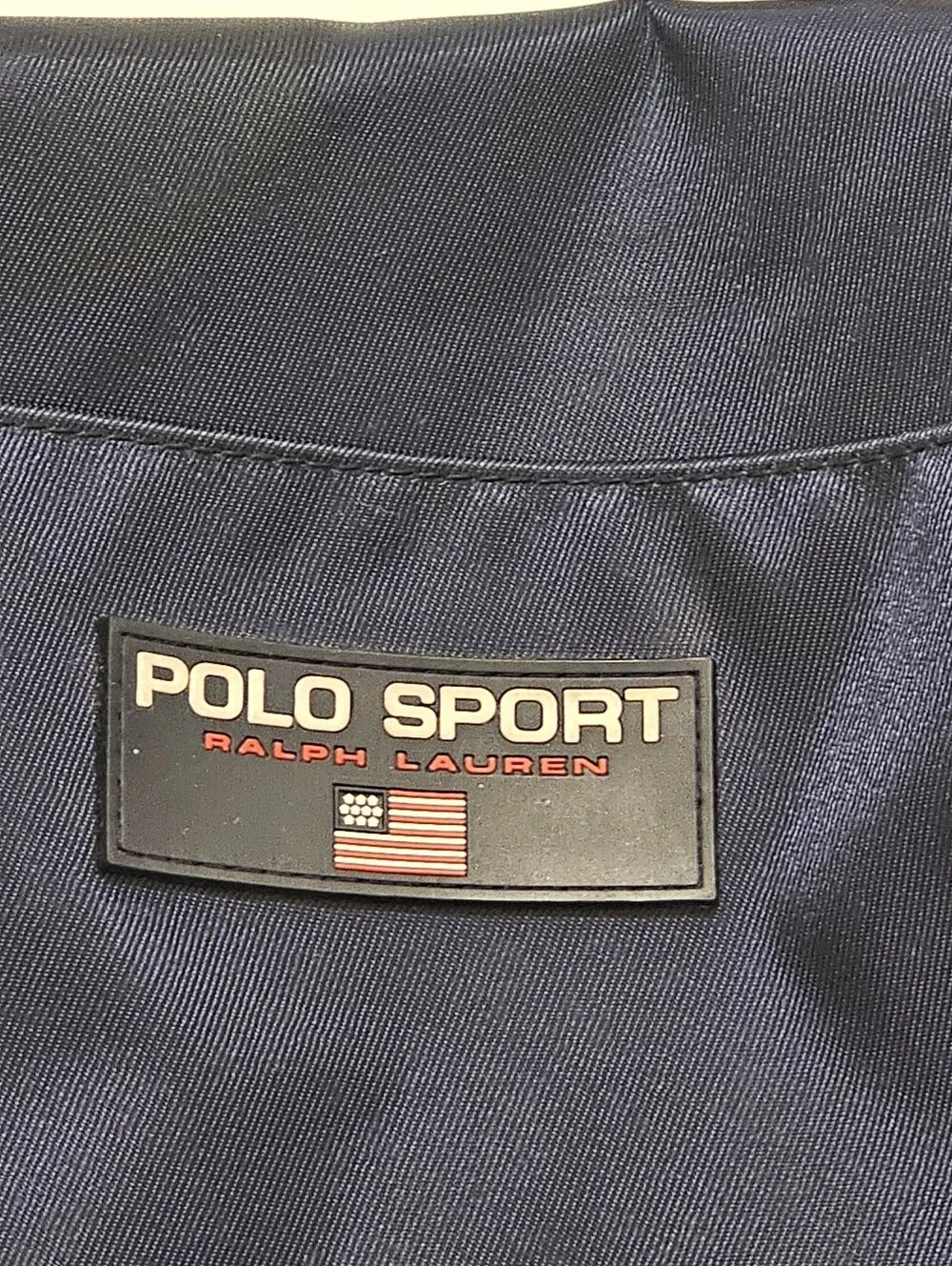 Vintage 90s Polo Sport Ralph Lauren Nylon Messenger Bag - Navy Blue